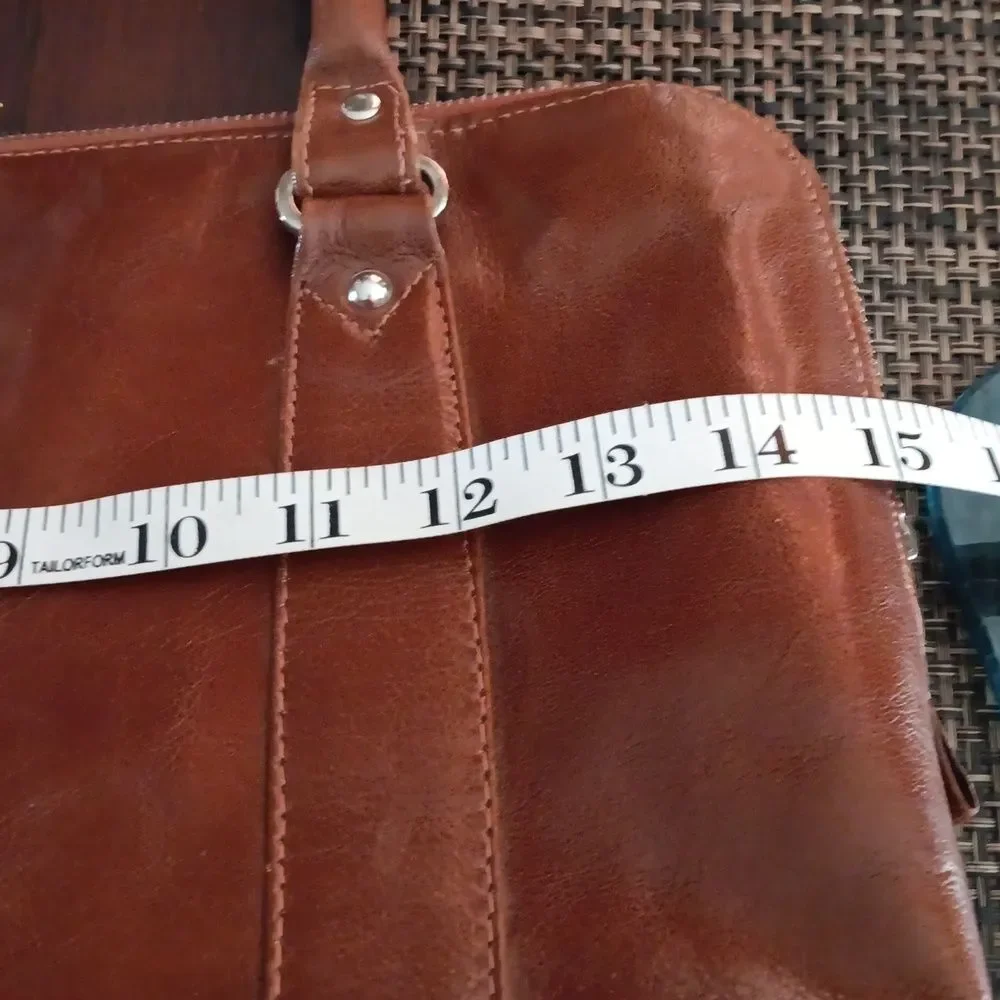 Ashwood Brown Leather Handbag Purse Grab Tote Smart Shoulder Large